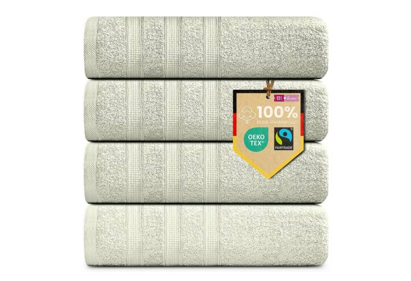 B!HOME Handtücher Set Saunatücher, Duschtücher, Gästehandtücher 100% Baumwolle, (Spar-Set, 4-St), flauschig saugfähig Frottee weich von B!HOME