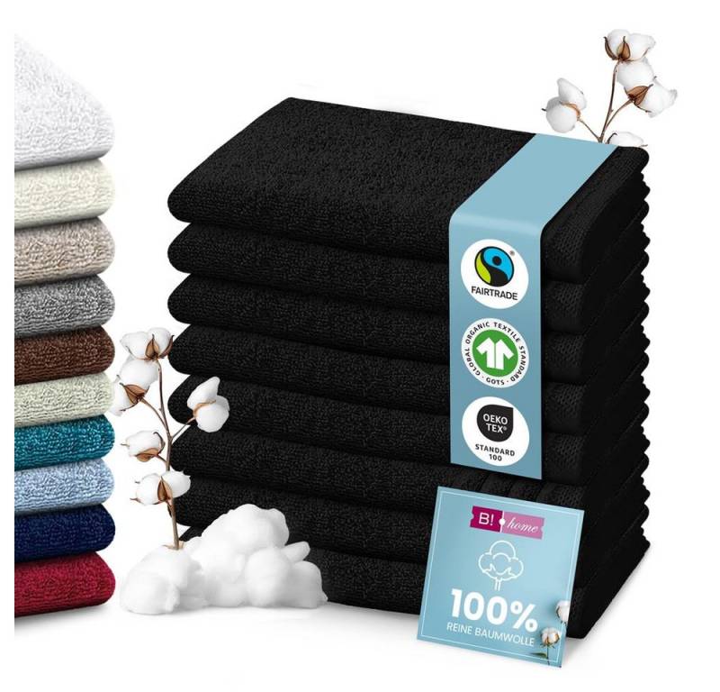 B!HOME Handtücher Set Saunatücher, Duschtücher, Gästehandtücher 100% Baumwolle, (Spar-Set, 8-St), flauschig saugfähig Frottee weich von B!HOME