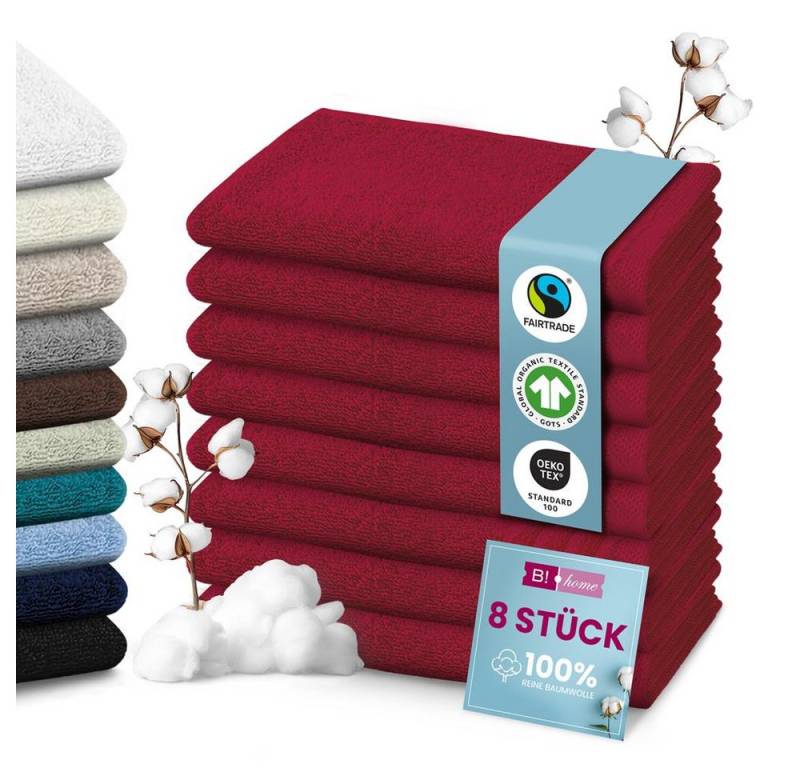 B!HOME Handtücher Set Saunatücher, Duschtücher, Gästehandtücher 100% Baumwolle, (Spar-Set, 8-St), flauschig saugfähig Frottee weich von B!HOME