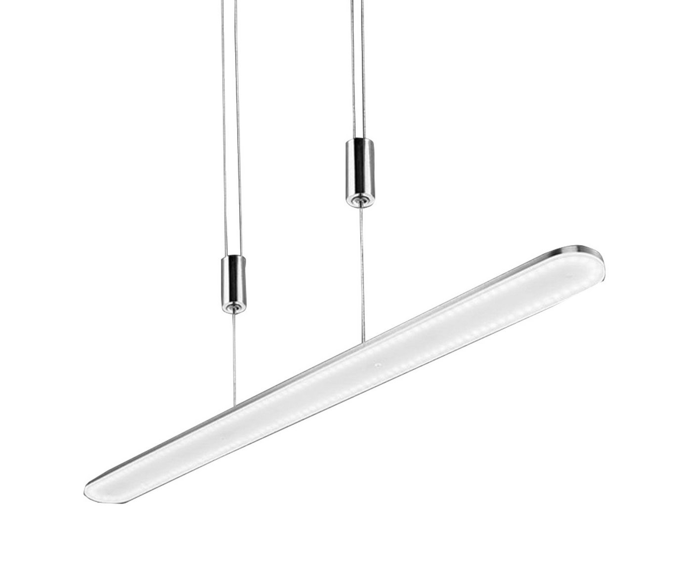 B-LEUCHTEN LED Pendelleuchte CADIZ, 1-flammig, Nickelfarben, Weiß, Metall, Dimmfunktion, Höhenverstellbar, LED fest integriert, Warmweiß, Hängeleuchte, Hängelampe, Kunststoff, Touchsensor von B-LEUCHTEN