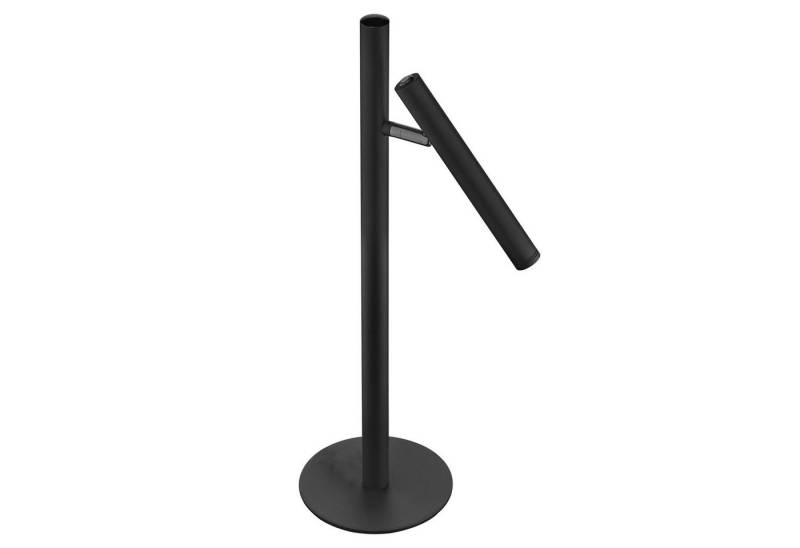 B-LEUCHTEN LED Tischleuchte STREAK, H 50 cm, Schwarz, Metall, Touchsensor, Dimmfunktion, LED fest integriert, Extra-Warmweiß, verstellbarer Lampenschirm, Akkubetrieben, USB-Ladebase von B-LEUCHTEN