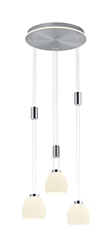 B-LEUCHTEN Pendelleuchte SAM (DH 43x150 cm) DH 43x150 cm grau Pendelleuchte Hängelampe Hängeleuchte Pendellampe von B-Leuchten