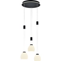 HELL Sam LED Pendelleuchte, 3-flg., mit Rondell schwarz von HELL