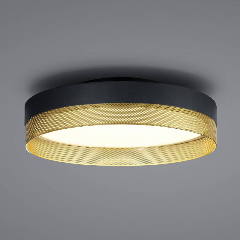 LED-Deckenleuchte Mesh, Ø 45 cm, schwarz/gold von HELL