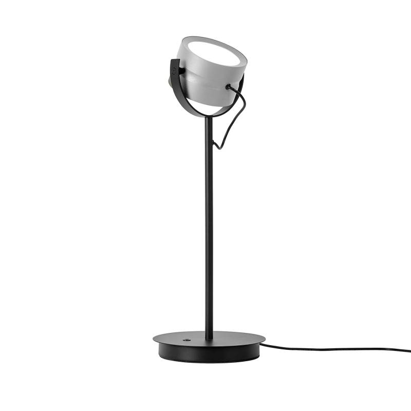 LED-Tischleuchte  Durchmesser ca. 18cm, Höhe ca. 48cm in Alu eloxiert von B-Leuchten