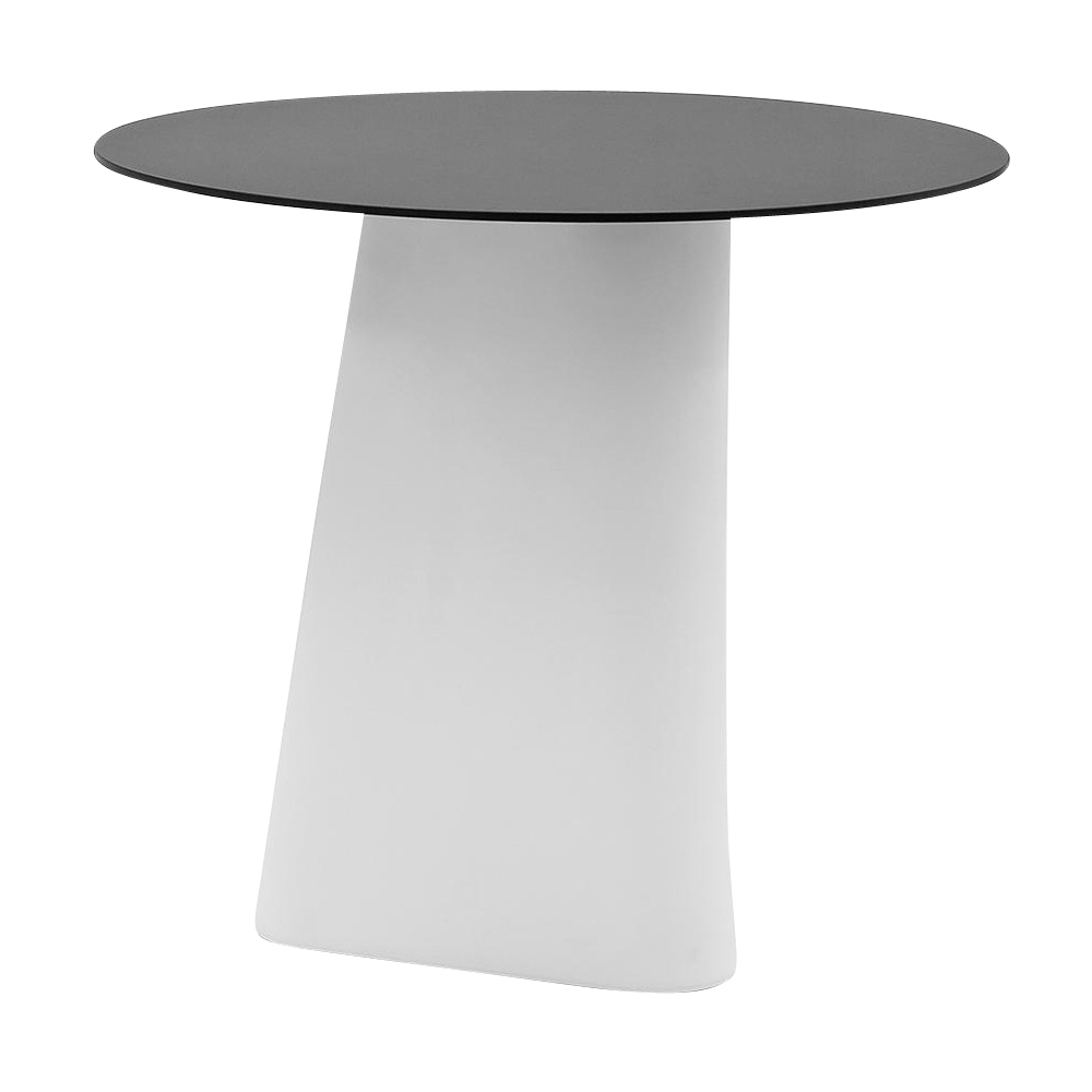 B-Line - Adam Tisch Ø80cm - schwarz/weiß/Tischplatte schwarzes Laminat/H x Ø 72x80cm von B-Line