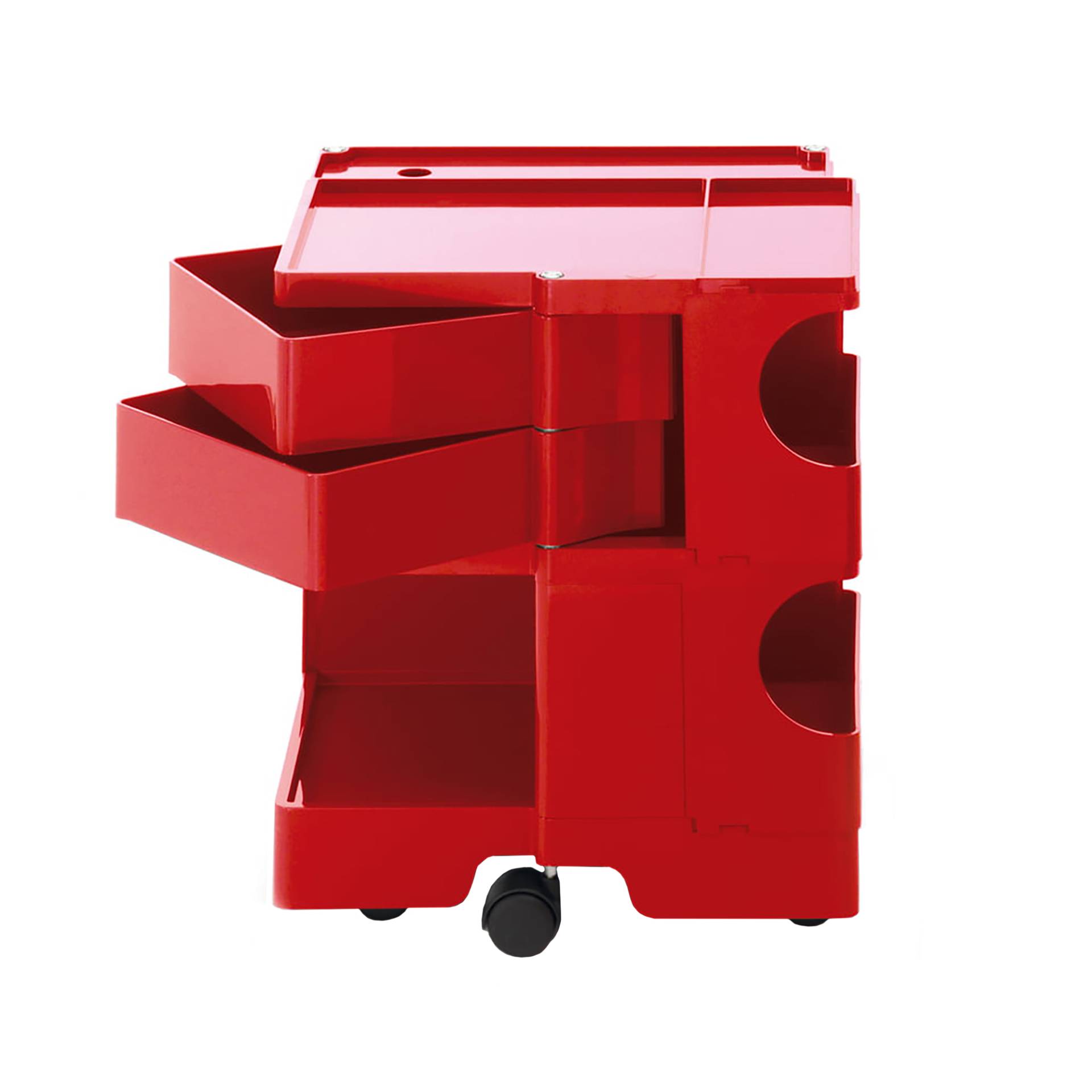 B-Line - Boby 2/2 Rollcontainer S - red/BxHxT 43x52,5x42cm/2 Schubkästen/5 schwenkbare Räder von B-Line