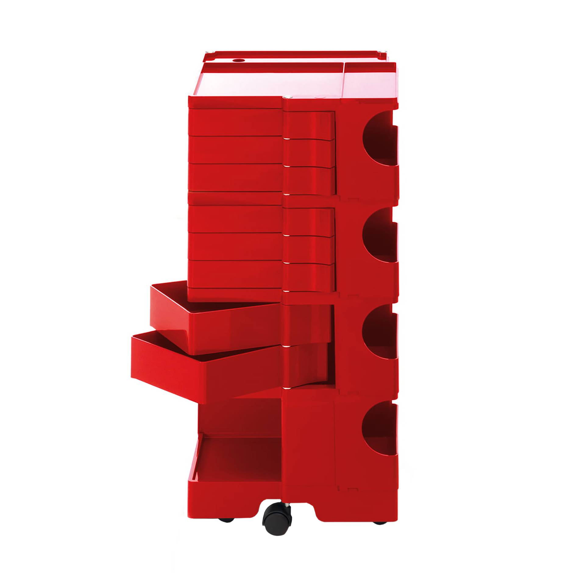 B-Line - Boby 4/8 Rollcontainer XL - rot/BxHxT 43x94,5x42cm/8 Schubkästen/5 schwenkbare Räder von B-Line