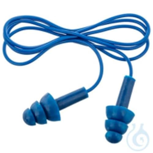 B-SAFETY SILENTO DETEKTO Detektable Mehrweg-Gehörschutzstöpsel, Blau, 100 Stück von B-SAFETY