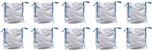 10 Stück Big Bag 90x90x90 cm mit 4 Schlaufen, B teurobrecher, 5000 KG Bruchlast - Tragfähigkeit 1000kg - BigBag - ohne Inhalt von B teurobrecher