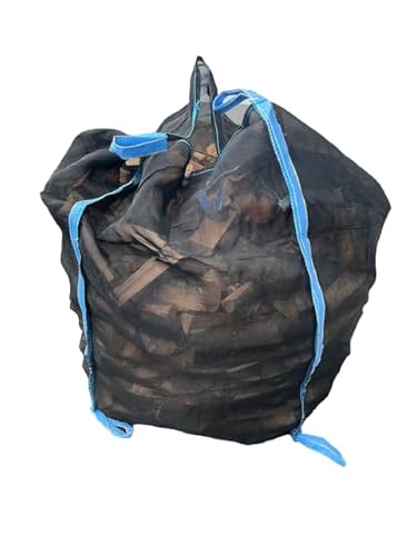 B teurobrecher - 5 Stück Woodbag Big Bag 100x100x130 cm (ohne Inhalt) Boden geschlossen mit Mosquito-Gewebe - Big Bag Holz - Big Packs für Brennholz - stabil & luftdurchlässig von B teurobrecher
