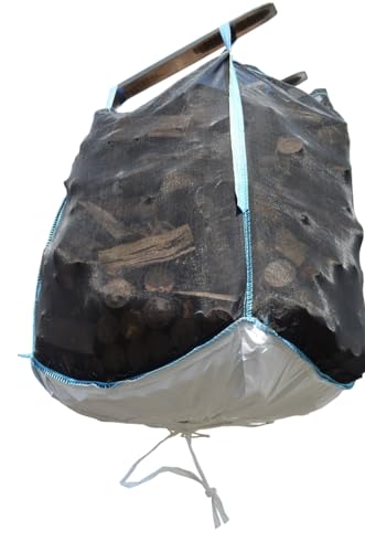 5 Stück Woodbag Big Bag 100x100x160 cm (ohne Inhalt) mit Sternboden (Boden zum Öffnen) mit Mosquito-Gewebe von B teurobrecher