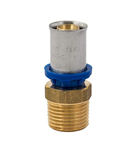 BV Press Übergangsnippel AG blauer Ring 16x2-1/2" AG BV Press Übergangsnippel AG blauer Ring 16x2-1/2" AG von B teurobrecher