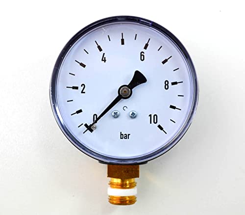 Manometer 0-10 bar G 1/4" senkrecht von B teurobrecher