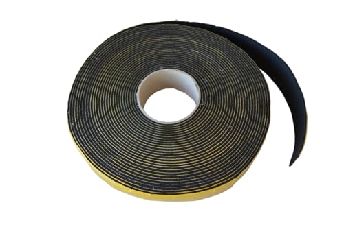 B teurobrecher - Selbstklebendes Klebeband Kautschuk Tape 15m x 50mm x 3mm Dämmung Isolierung schwarz von B teurobrecher