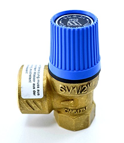 Sicherheitsventil für Wasser blau SVW 1/2" 6,0 bar von B teurobrecher