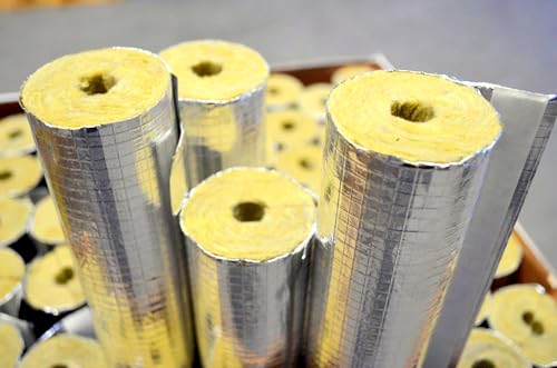 B teurobrecher - Steinwolle Rohrisolierung WLG 0,037 alukaschiert Rohrschale Dämmung Isolierung für Heizungsrohre verschiedene Größen (35/20mm - 1 m) von B teurobrecher