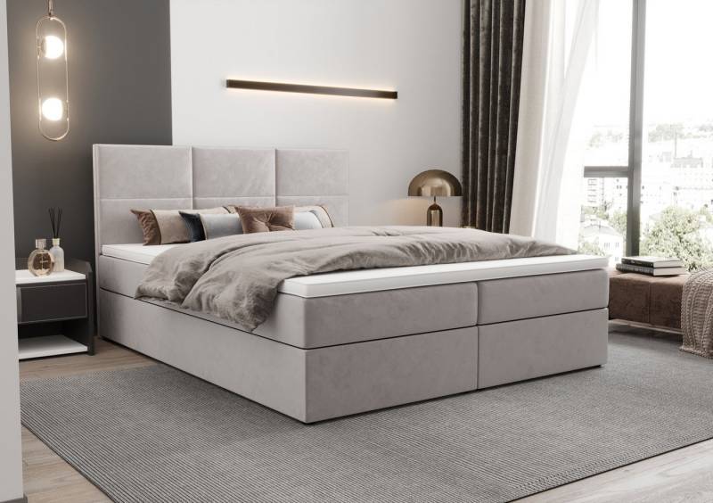 B&B Home Boxspringbett Boxbett Mallorca (H3 Matratze Bonellfederung, Kopfteil, Bettkasten und Topper) von B&B Home