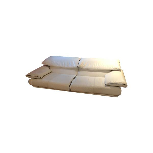 2-Sitzer Ledersofa Alanda in Weiß, B&B Italia von B&B Italia