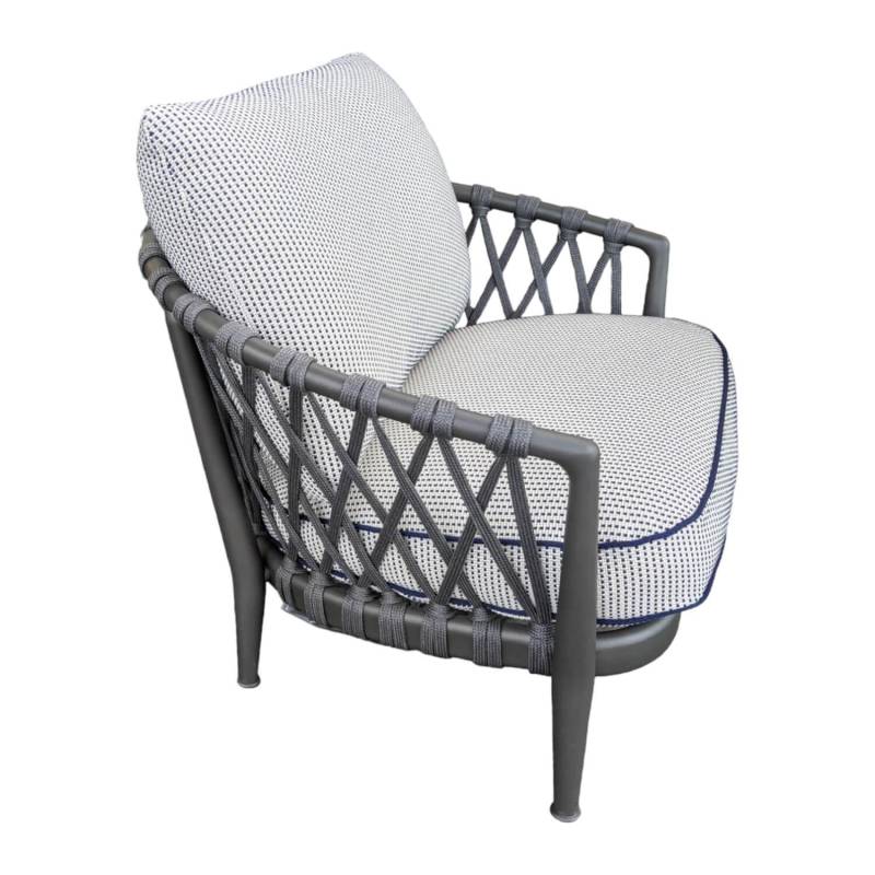 Outdoorsessel Erica Stoff Elisir 820 Blau Creme von B&B Italia