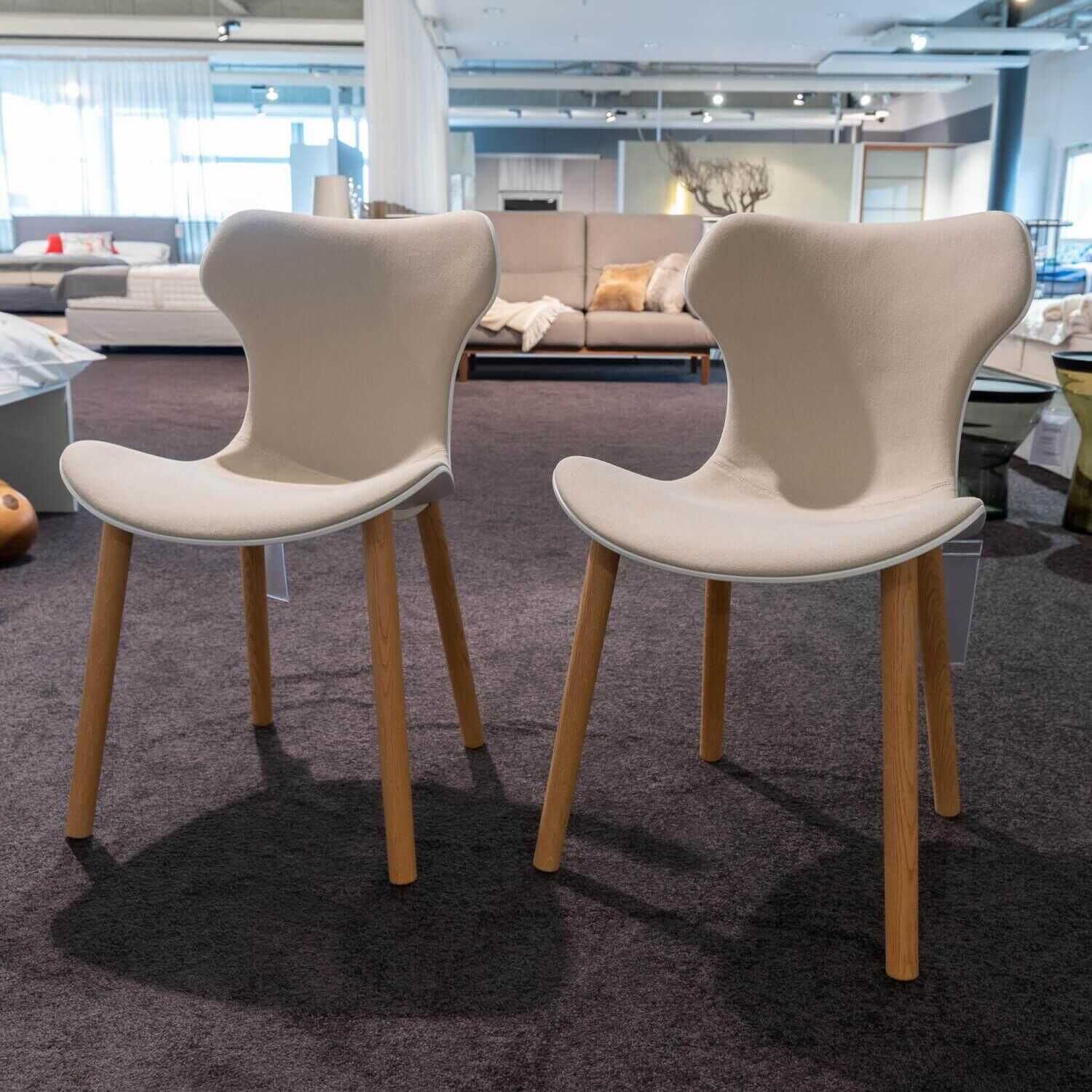2er-Set Stühle Papilio Shell SH2I Holz Schale Weiß 0116B Stoff EBE Bastfarben 24... 2er-Set Stühle Papilio Shell SH2I Holz Schale Weiß 0116B Stoff EBE Bastfarben 24... von B&B Italia