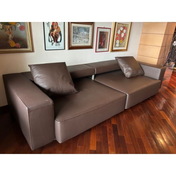 Andy 4-Sitzer Ledersofa Braun von Paolo Piva, B&B Italia Andy 4-Sitzer Ledersofa Braun von Paolo Piva, B&B Italia von B&B Italia