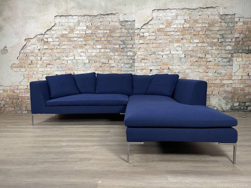 Ecksofa Charles aus elektrisch blauem Stoff, B&B Italia von B&B Italia