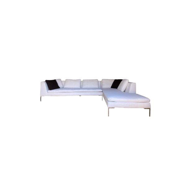 Ecksofa Charles aus weißem Stoff von Antonio Citterio, B&B Italia von B&B Italia
