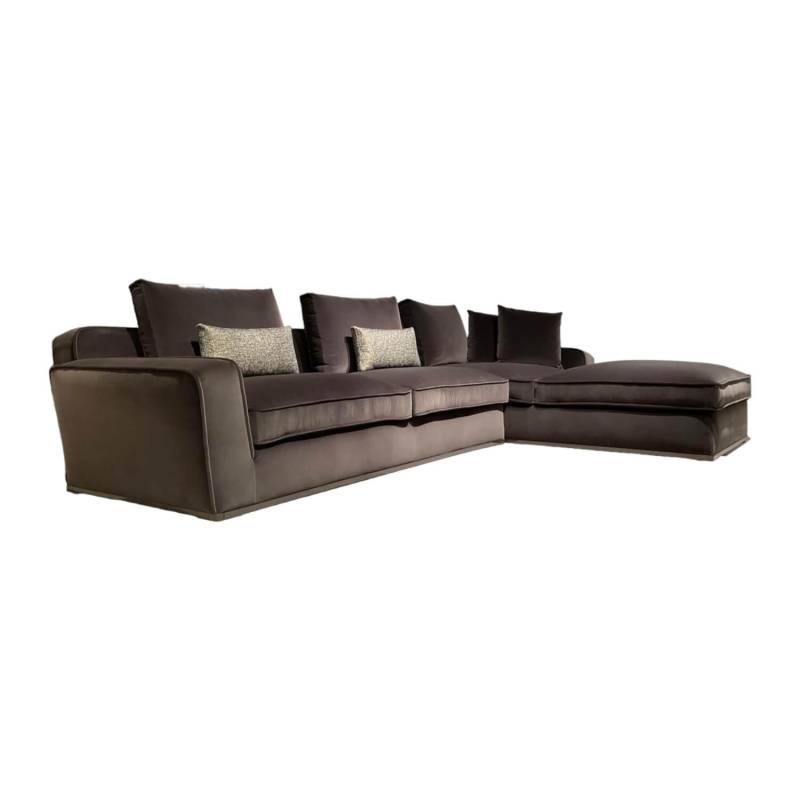 Ecksofa Maxalto Solatium Stoff Sirio Anthrazit 2053153 mit 7 Kissen von B&B Italia
