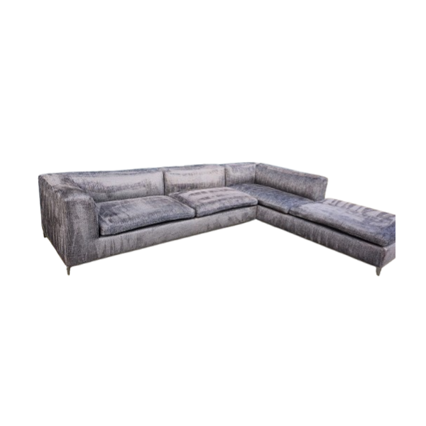 Ecksofa Michel Club aus Samt von Antonio Citterio, B&B Italia von B&B Italia