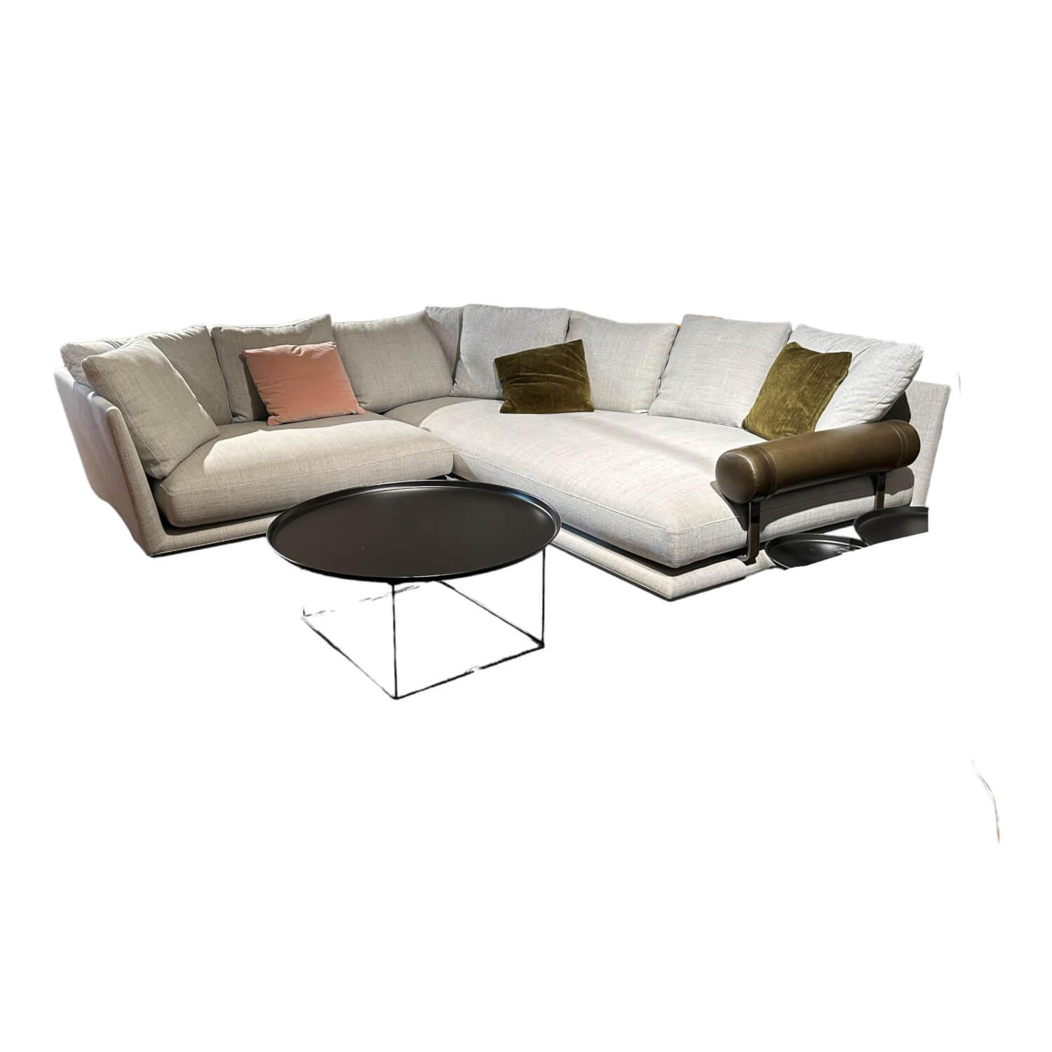 Ecksofa Wohnlandschaft Noonu Stoff Spora 2038151 Hellgrau Metallgestell Lackiert... von B&B Italia