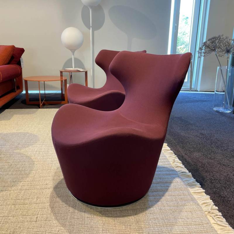 Sessel Piccola Papilo Stoff Este Vinaccia 564790 Gestell Grau Metallisiert Lacki... von B&B Italia