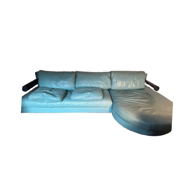 Vintage Grünes Ledersofa von Antonio Citterio 1980er, B&B Italia Vintage Grünes Ledersofa von Antonio Citterio 1980er, B&B Italia von B&B Italia