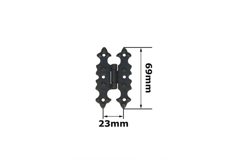 B&B Möbelbeschlag Scharnier Alte Beschläge im restaurierungsshop Möbelbänder symmetrisch (10 St) von B&B