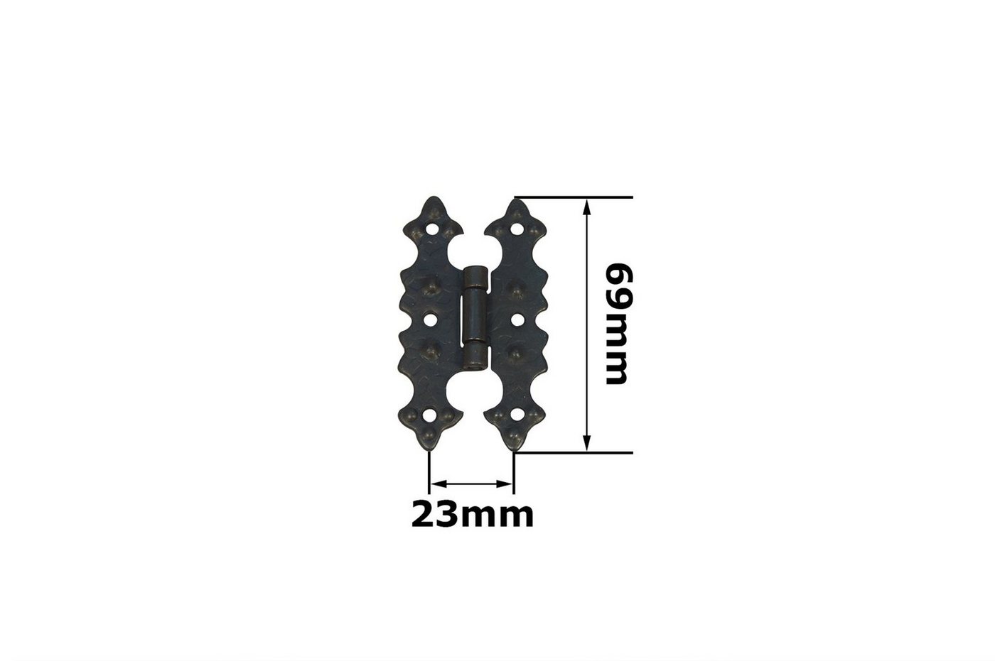 B&B Möbelbeschlag Scharnier Alte Beschläge im restaurierungsshop Möbelbänder symmetrisch (4 St) von B&B