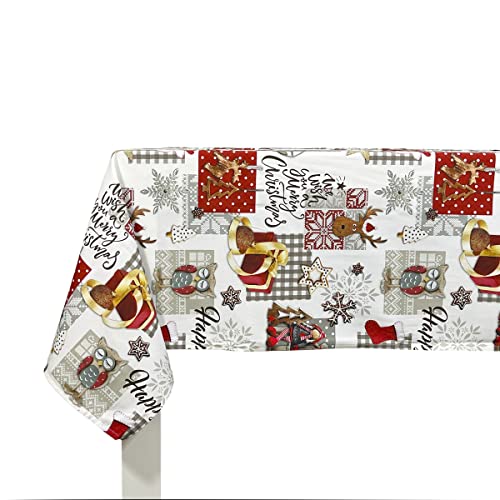 NAF NAF NAF Tischdecke für Weihnachten, 150 x 200 cm von B&C fabrics