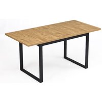 Esstisch ausziehbar, Kufengetell schwarz, Esszimmermöbel industrial, für 4-6 Personen, Küchentisch, Esszimmertisch, für Esszimmer, Küche, 120-160x80 von B&D HOME