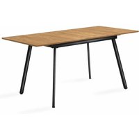 Esstisch svantje ausziehbar 120-160x80 cm 4-6 Personen Küchentisch Holztisch mit Metallgestell für Esszimmer, Küche skandinavisch modern Design von B&D HOME
