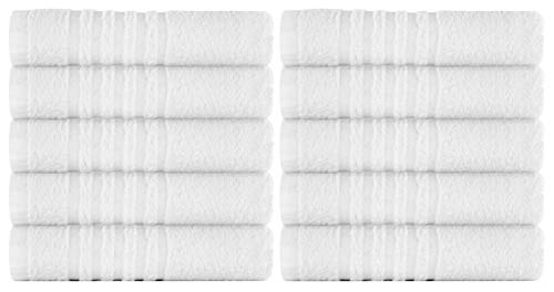 B&D Textiles GmbH 10 Stück Handtücher - Premium Serie Paris - 95°C waschbar - 100% Baumwolle - Handtuch-Set 50x100 cm - Farbe weiß von B&D Textiles GmbH