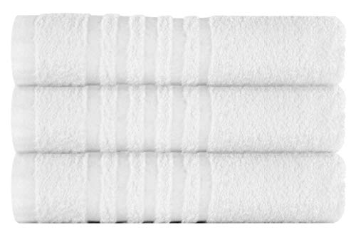 B&D Textiles GmbH 3 Stück Duschtücher - Premium Serie Paris - 95°C waschbar - 100% Baumwolle - Duschtuch-Set 70x140 cm - Farbe weiß von B&D Textiles GmbH