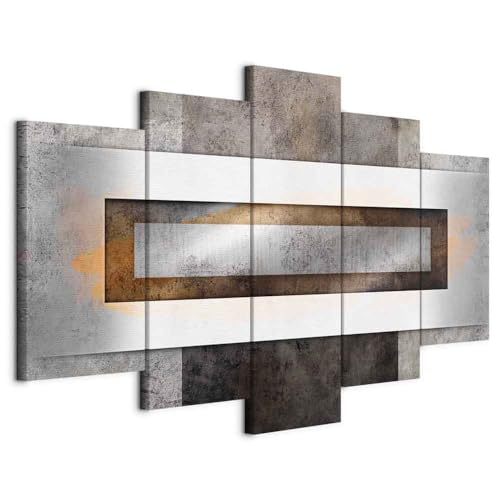 B&D XXL - Akustikbild Abstrakt 5 tlg - Bilder Akustikschaum Schallschutz Wand Deko Kunst Akustikpaneele Wandpaneele Schalldämmung Wandbild Schallabsorber Akustikplatten geometrische Muster Rechteck von B&D XXL