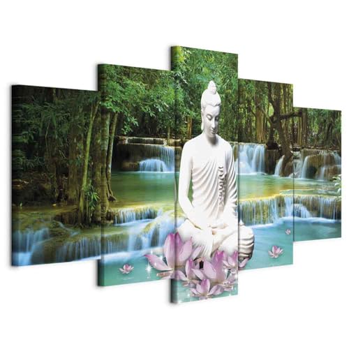 B&D XXL - Wandbilder XXL 100x50cm 5 tlg - Wand Deko Leinwand Bilder Groß Wanddeko Wohnzimmer Schlafzimmer Kunstdrucke Wasserfall Natur Baum Wald h-C-0048-b-n. B&D XXL - Wandbilder XXL 100x50cm 5 tlg - Wand Deko Leinwand Bilder Groß Wanddeko Wohnzimmer Schlafzimmer Kunstdrucke Wasserfall Natur Baum Wald h-C-0048-b-n. von Cuadros B&D XXL