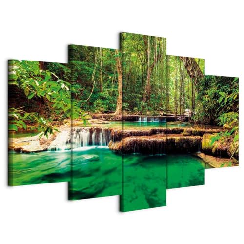 B&D XXL - Wandbilder XXL 225x112cm 5 tlg - Wand Deko Leinwand Bilder Groß Wanddeko Wohnzimmer Schlafzimmer Kunstdrucke - Wasserfall Natur Landschaft c-B-0036-b-n B&D XXL - Wandbilder XXL 225x112cm 5 tlg - Wand Deko Leinwand Bilder Groß Wanddeko Wohnzimmer Schlafzimmer Kunstdrucke - Wasserfall Natur Landschaft c-B-0036-b-n von B&D XXL