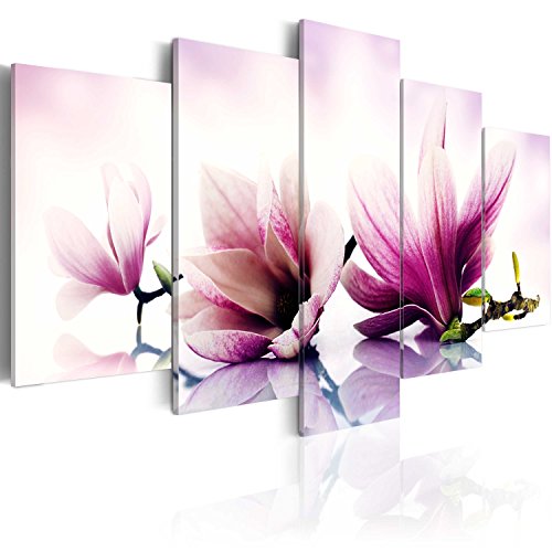 B&D XXL - Wandbilder XXL Blumen 100x50cm 5 tlg - Wand Deko Leinwand Bilder Groß Wanddeko Wohnzimmer Schlafzimmer Kunstdrucke - Magnolie Natur violett b-A-0070-b-p B&D XXL - Wandbilder XXL Blumen 100x50cm 5 tlg - Wand Deko Leinwand Bilder Groß Wanddeko Wohnzimmer Schlafzimmer Kunstdrucke - Magnolie Natur violett b-A-0070-b-p von B&D XXL
