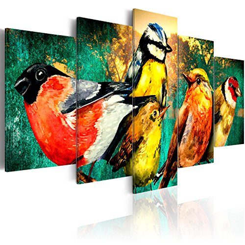 B&D XXL - Wandbilder XXL Vögel 100x50cm 5 tlg - Wand Deko Leinwand Bilder Groß Wanddeko Wohnzimmer Schlafzimmer Kunstdrucke - bunte Tiere wie gemalt g-A-0110-b-m B&D XXL - Wandbilder XXL Vögel 100x50cm 5 tlg - Wand Deko Leinwand Bilder Groß Wanddeko Wohnzimmer Schlafzimmer Kunstdrucke - bunte Tiere wie gemalt g-A-0110-b-m von B&D XXL