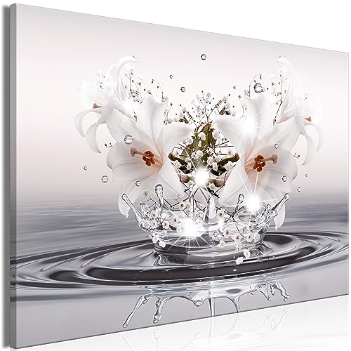 murando Acrylglasbild Blumen 1 Teilig Wandbild auf Acryl Glasbilder Kunstdruck Moderne Acrylglas Platte Wanddekoration Geschenke Heimdekoration Glasbild - Lilien Zen Spa Wasser b-C-0932-k-a von B&D XXL