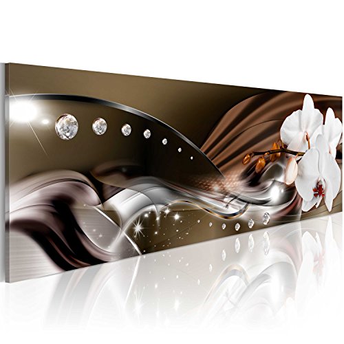 murando Acrylglasbild Blumen 120x40 cm 1 Teile Wandbild auf Acryl Glas Bilder Kunstdruck Moderne Wanddekoration Orchidee Diamant b-A-0072-k-b von B&D XXL