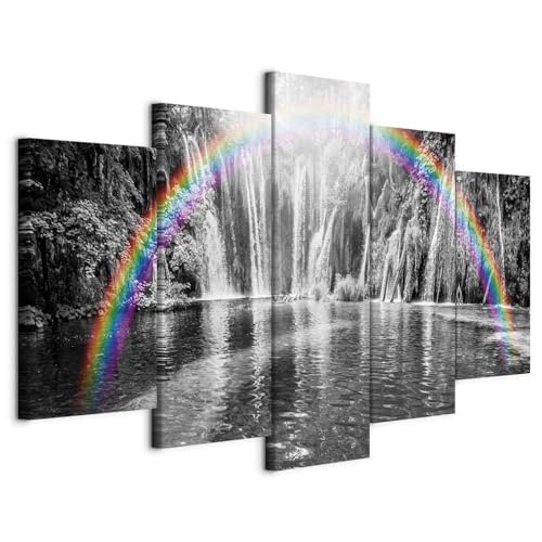 B&D XXL - Akustikbild 225x112 cm Bilder mit Akustikschaumstoff Hochleistungsschallabsorber Schallschutz Leinwandbild XXL 5 tlg Wandbild c-A-0071-b-p von B&D XXL