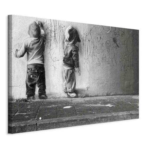 B&D XXL - Akustikbild Banksy Kids Painting Bilder Akustikschaum Hochleistungsschallabsorber Schallschutz Leinwand 1 tlg Wandbild Raumakustik Schalldämmung Poster Kinder Graffiti B&D XXL - Akustikbild Banksy Kids Painting Bilder Akustikschaum Hochleistungsschallabsorber Schallschutz Leinwand 1 tlg Wandbild Raumakustik Schalldämmung Poster Kinder Graffiti von B&D XXL