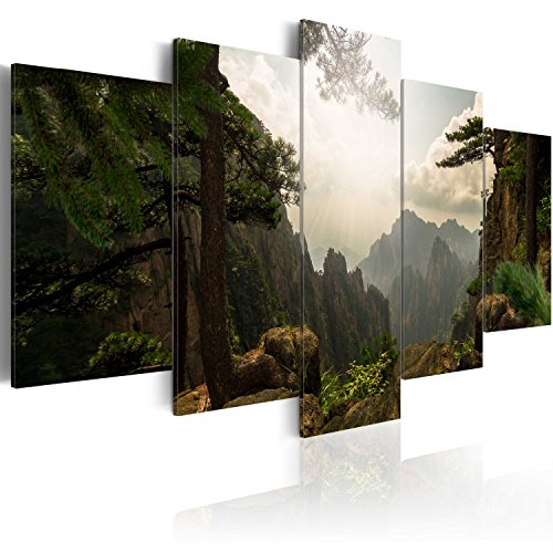 murando Akustikbild 225x112 cm Bilder miit Akustikschaumstoff Hochleistungsschallabsorber Schallschutz Leinwandbild XXL 5 tlg Wandbild c-C-0003-b-m von B&D XXL